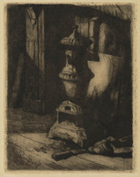 KG 09431
<br/>
Interieur met kachel
<br/>
<em>Bos, Gerard (1860-1943)</em>